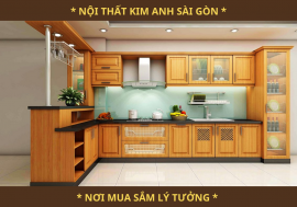 Mẫu tủ bếp đẹp hình chữ L