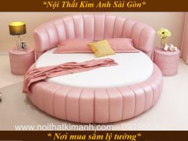 Giường tròn màu hồng công chúa cho bé tại Thủ Dầu Một