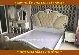 Giường ngủ gỗ tân cô điển cao cấp tại Thuận An 