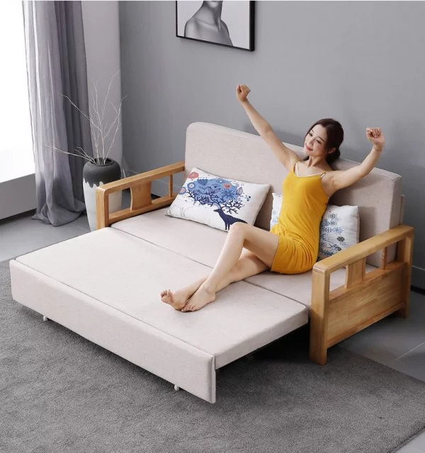 Ghế sofa giường gỗ tự nhiên thông minh bền đẹp giá rẻ tại TPHCM BD