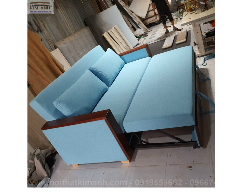 Ghế sofa giường gỗ kéo Tphcm giá rẻ - xưởng sản xuất Nội thất Kim Anh