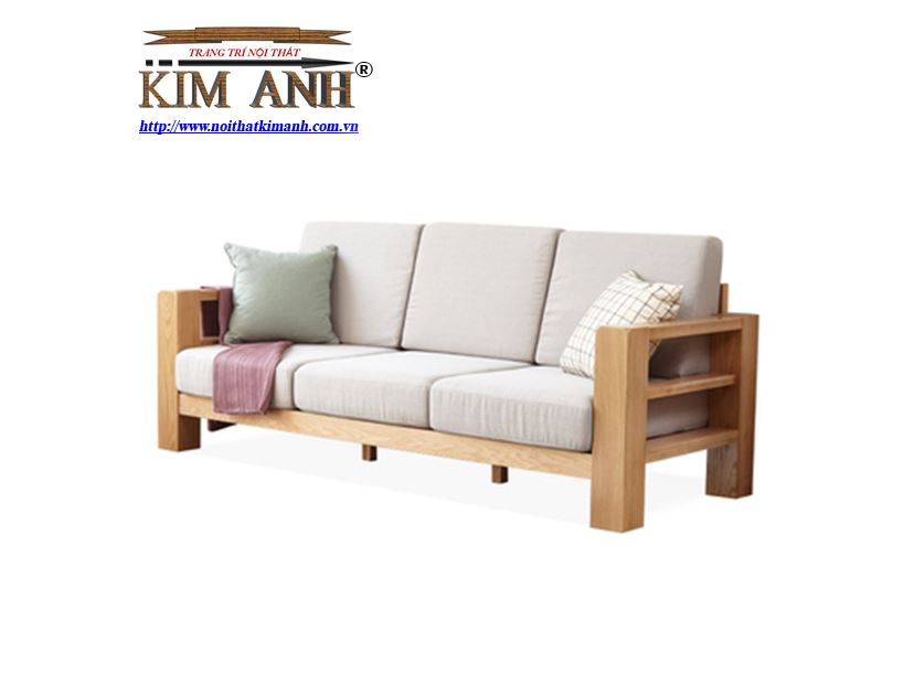Ghế sofa văng gỗ sồi nga tự nhiên mẫu hiện đại kiểu đơn giản giá rẻ